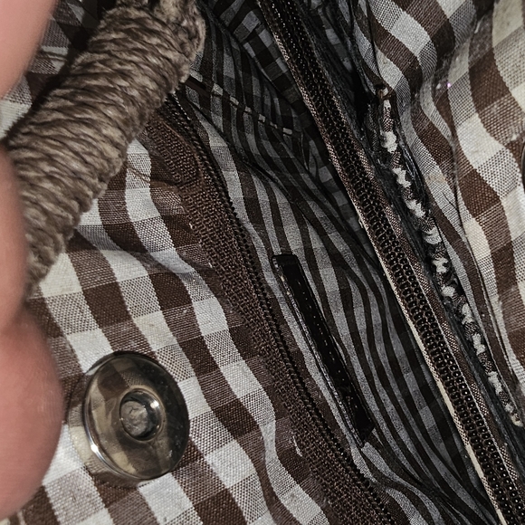 Croft and Barrow straw bag with macrame handle - Picture 3 of 10